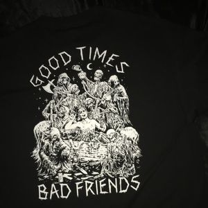 Black sketchy tank shirt